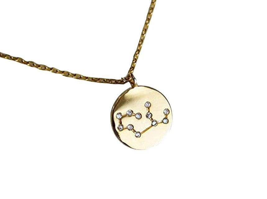 Gold Zodiac Jewelry, Zodiac Necklace, Constellation, Astrology