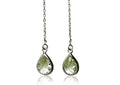 Peridot Threader Drop earrings, Light Green August Birthstone earrings, Peridot Drop earrings, Bridesmaid earrings, August Birthday Gift