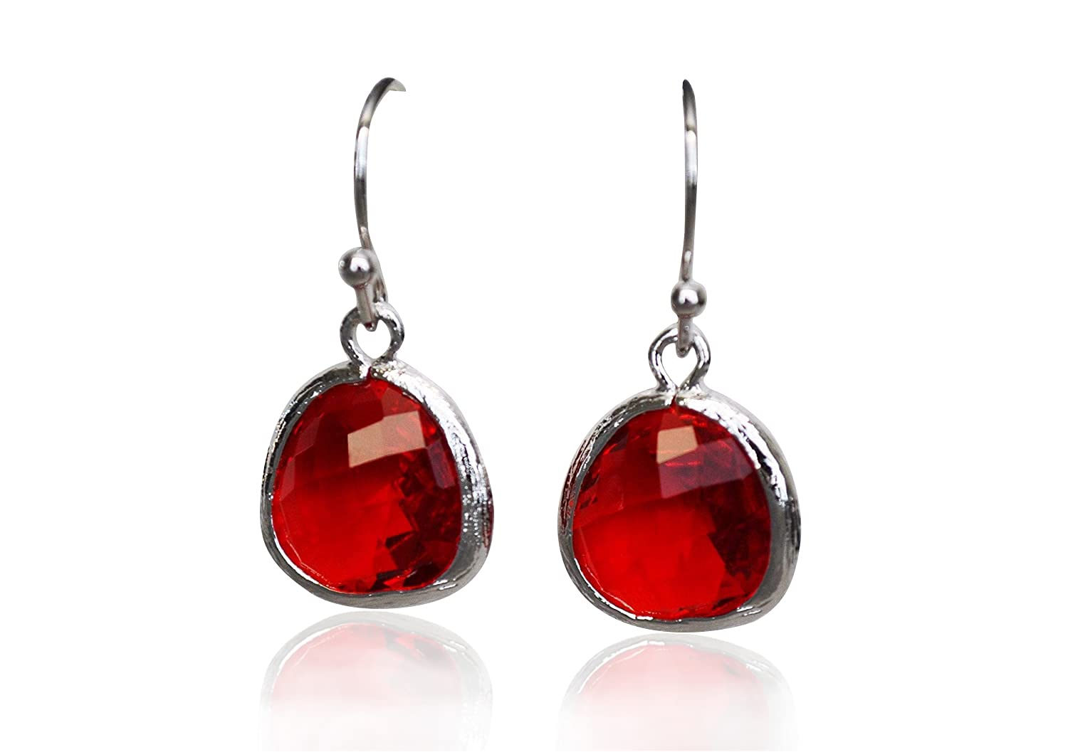 Ruby Earrings, July Birthstone earrings, July Birthday Gift, Ruby Jewelry, Ruby Drop Earrings