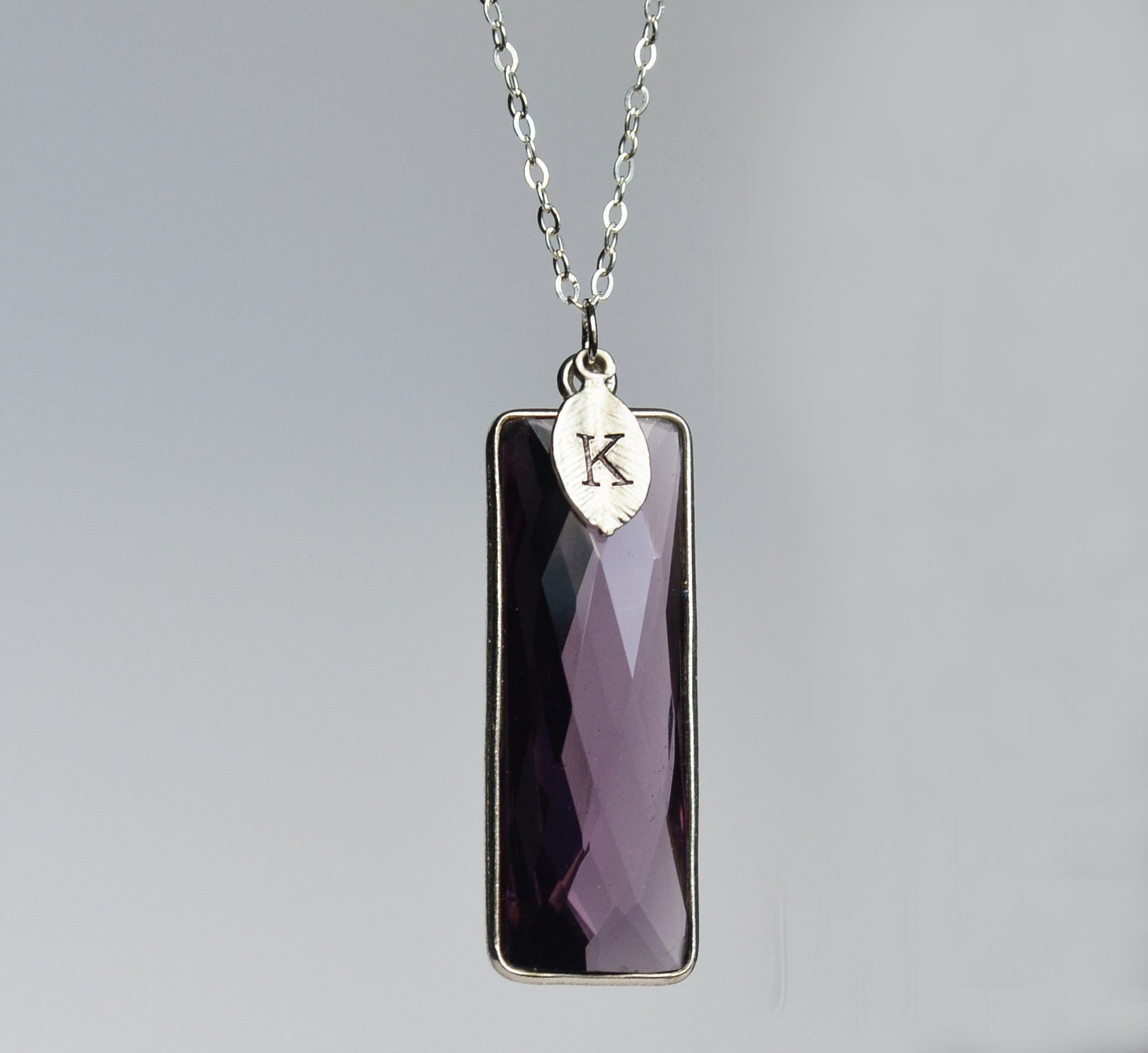 Amethyst Necklace, February Birthstone Necklace, Sterling Silver or 18K Gold, Personalized Necklace, Bridesmaid Gift, Mom Necklace