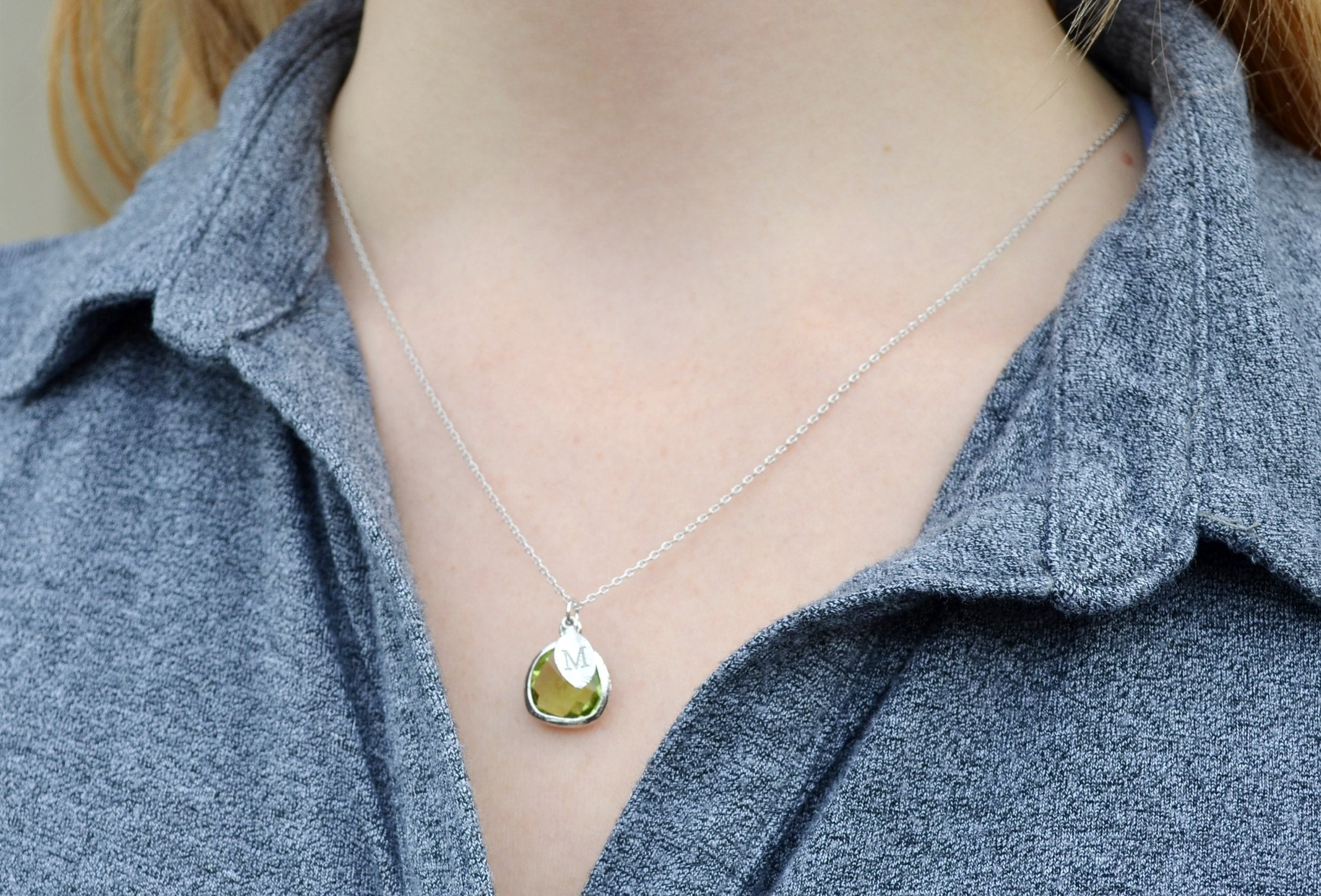 Black Diamond Necklace, Gift for Wife, Girlfriend Gift, Personalized Jewelry, Birthday Gift for Her, Bridesmaid Necklace, Initial Necklace