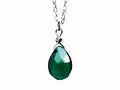 Dainty Green Onyx Necklace, May Birthstone Necklace, Genuine Semi Precious Green Onyx Stone, Wife Gift, Bridesmaid Gift, Mom Gift