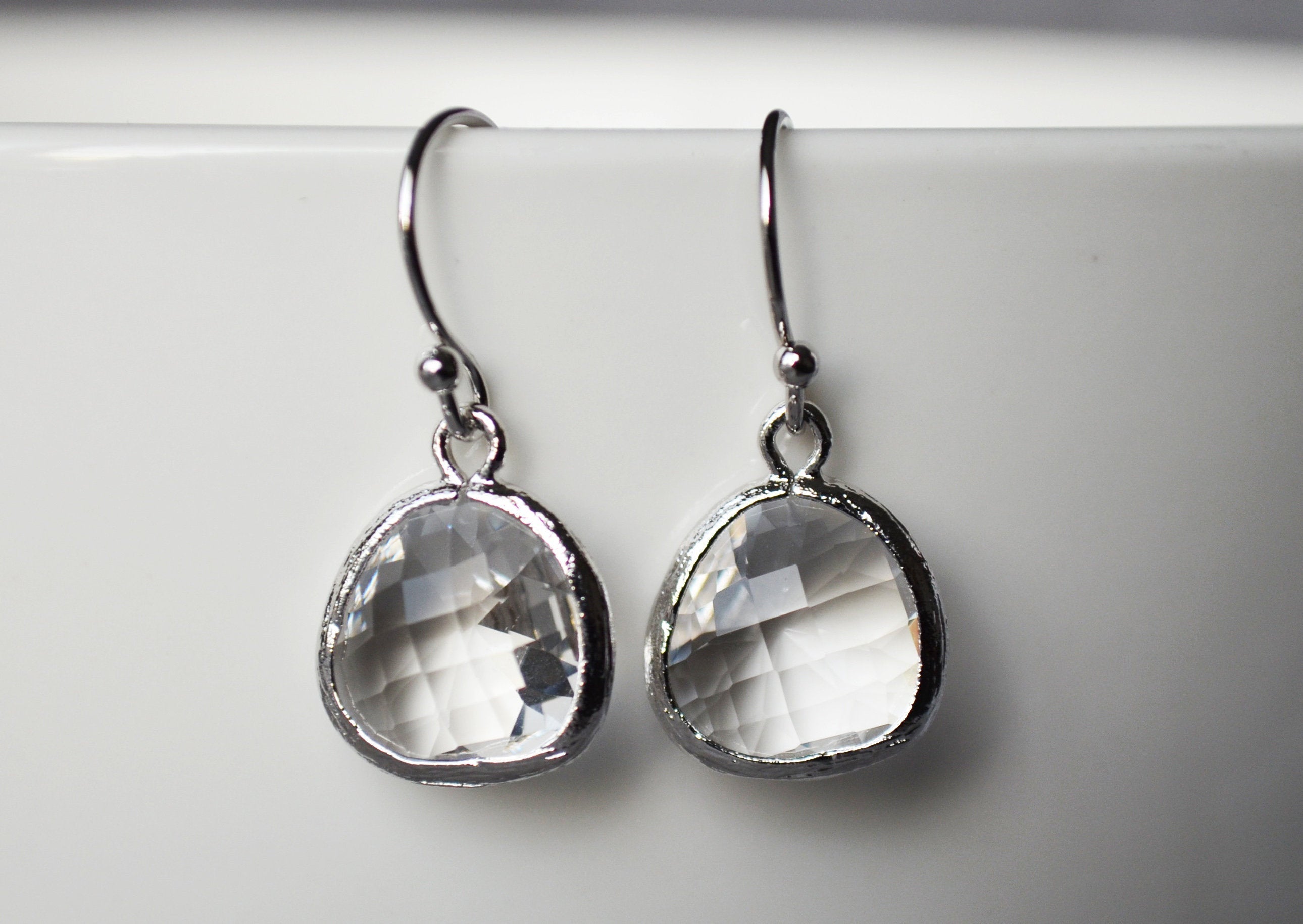 Diamond earrings, April Birthstone Gift, April Birthstone earrings, Diamond Jewelry Set