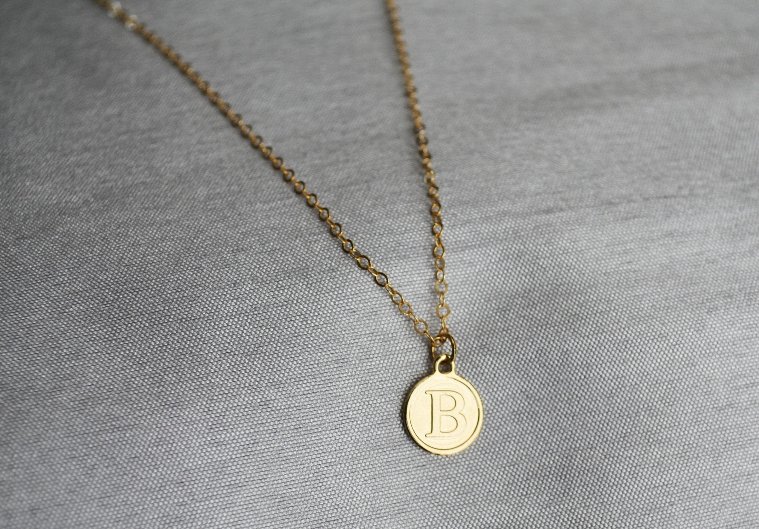 Gold Letter Pendant Necklace, Initial Necklace, Personalized Layering Necklace, Graduation Gift, Bridesmaid Gift, Friend Gift, Mom Gift