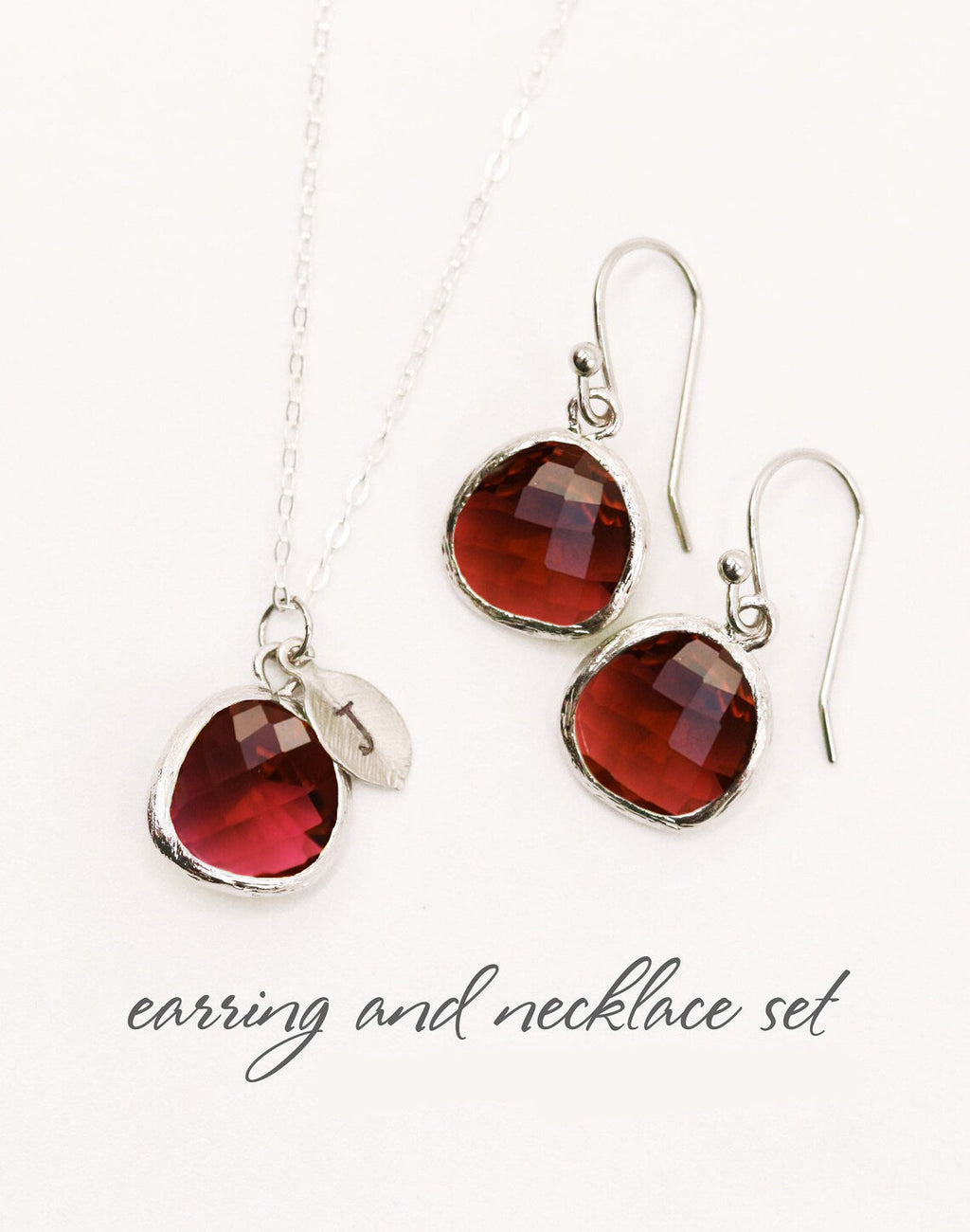 Garnet Earrings, January Birthstone Gift, January Birthstone earrings, Bridesmaid earrings, January Birthday Gift for Her, Garnet Jewelry