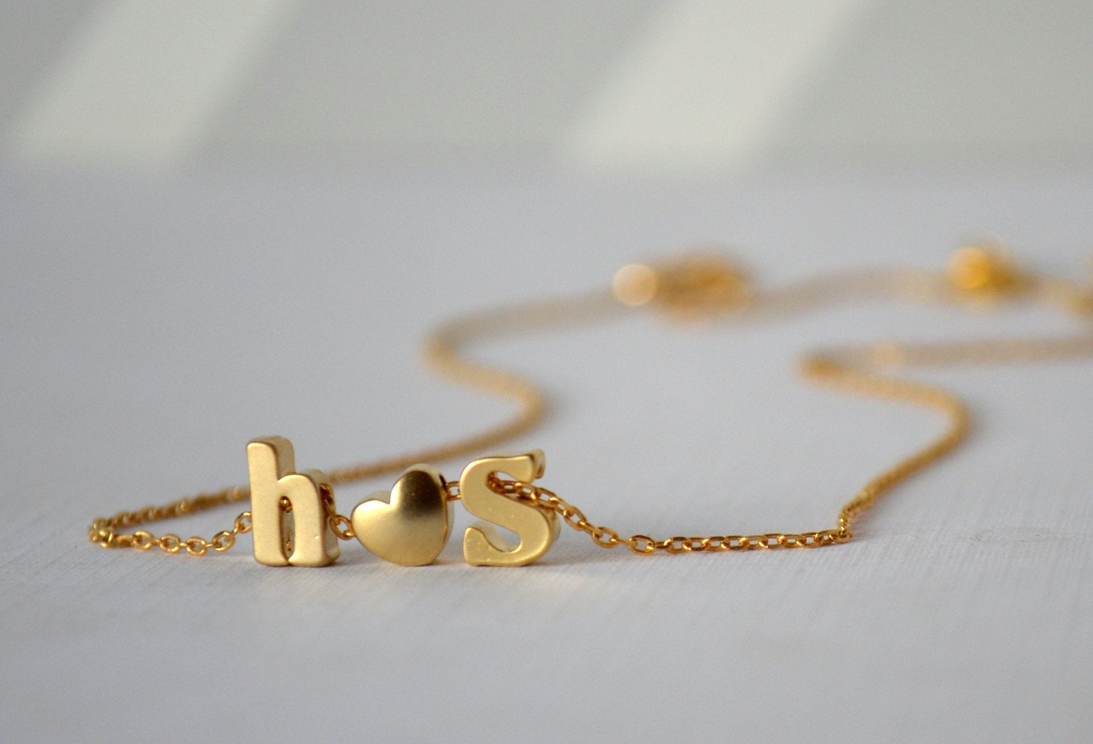 Personalized Initial Letter Necklace - Serif Letter Style