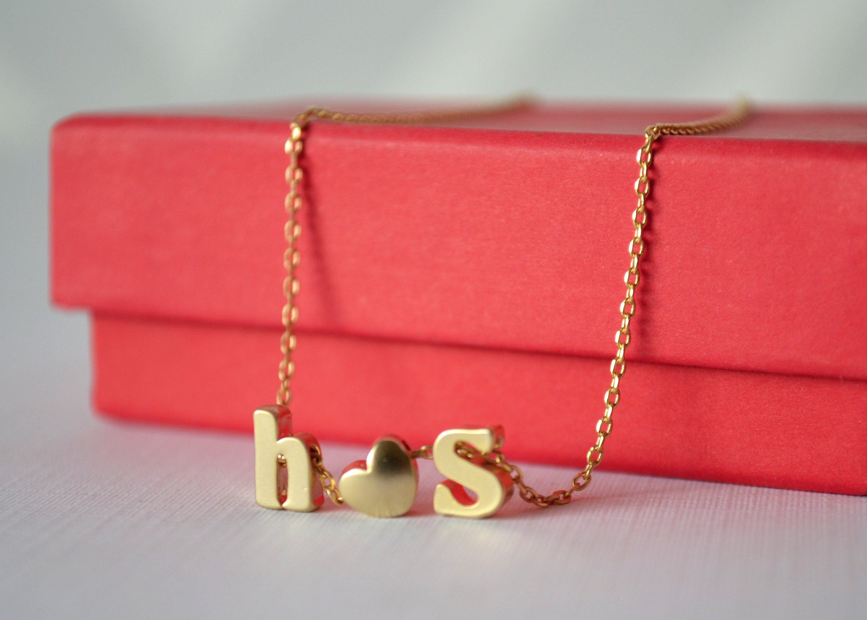Personalized Initial Letter Necklace - Serif Letter Style