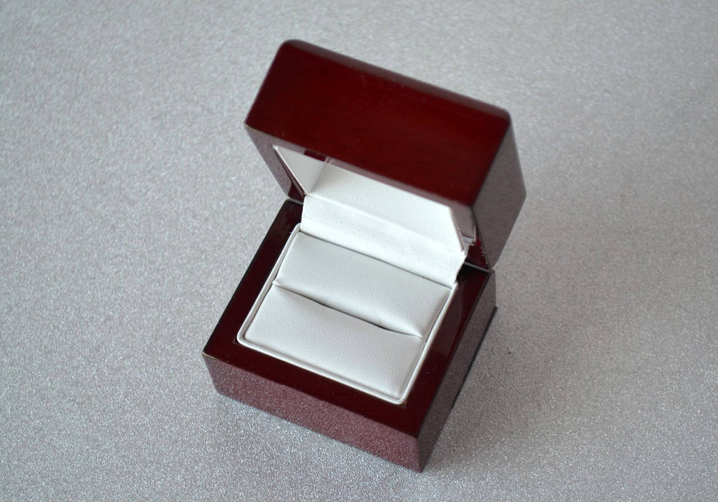 Wedding Ring Box or Ring Bearer Box - Rosewood Finish