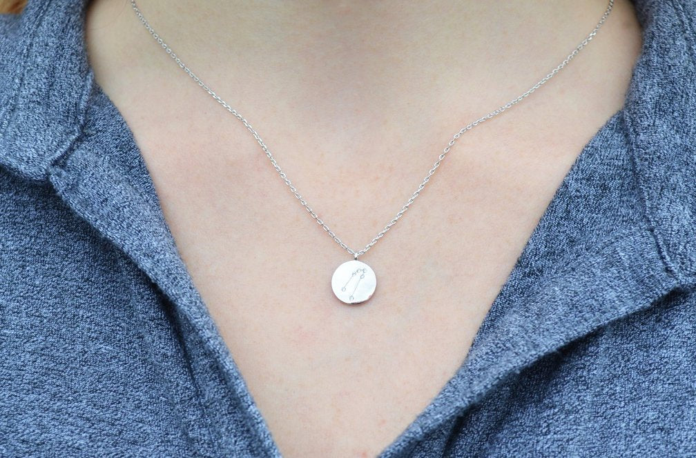 Silver Zodiac Jewelry, Zodiac Necklace, Constellation, Astrology