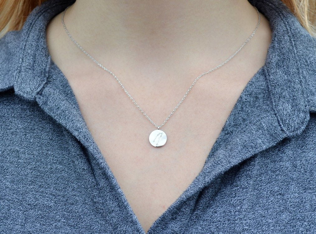 Silver Zodiac Jewelry, Zodiac Necklace, Constellation, Astrology
