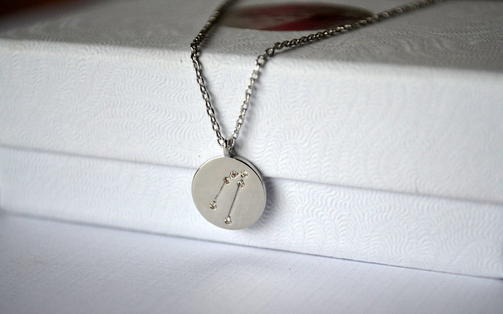 Silver Zodiac Jewelry, Zodiac Necklace, Constellation, Astrology