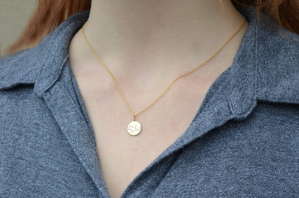 Silver Zodiac Jewelry, Zodiac Necklace, Constellation, Astrology