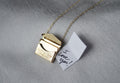 Envelope Locket Necklace, Letter Locket, Floral Design, Bridesmaid, Gold Locket