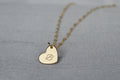 Valentine's Day Necklace, Heart Letter Necklace, Gold Heart Initial Necklace, Gift for Her, Gift for Wife, Girlfriend Gift, Gift for Mom