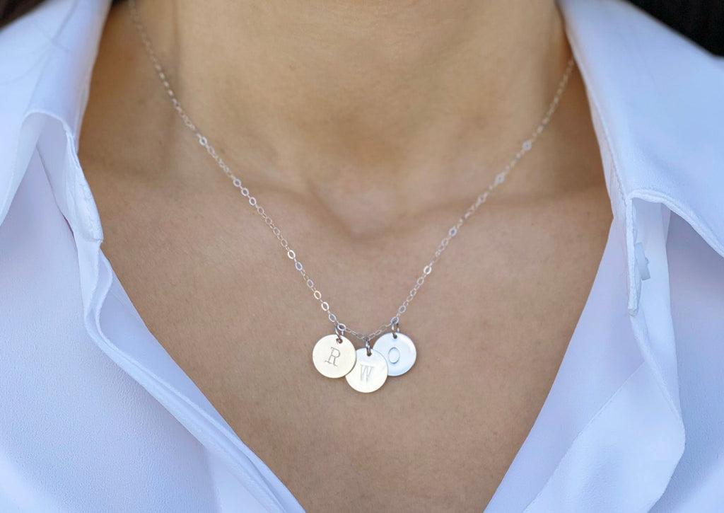 Valentine's Day Necklace, Initial Necklace, Family Necklace, Letter Necklace, Mom Gift, Wife Gift, Girlfriend Gift, Birthstone Necklace