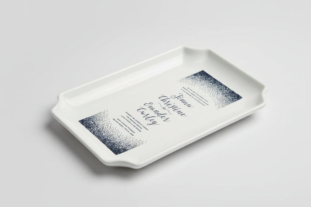 Personalized Wedding Invitation Plate - Large Tray - In Color Wedding Gift, Engagement Gift