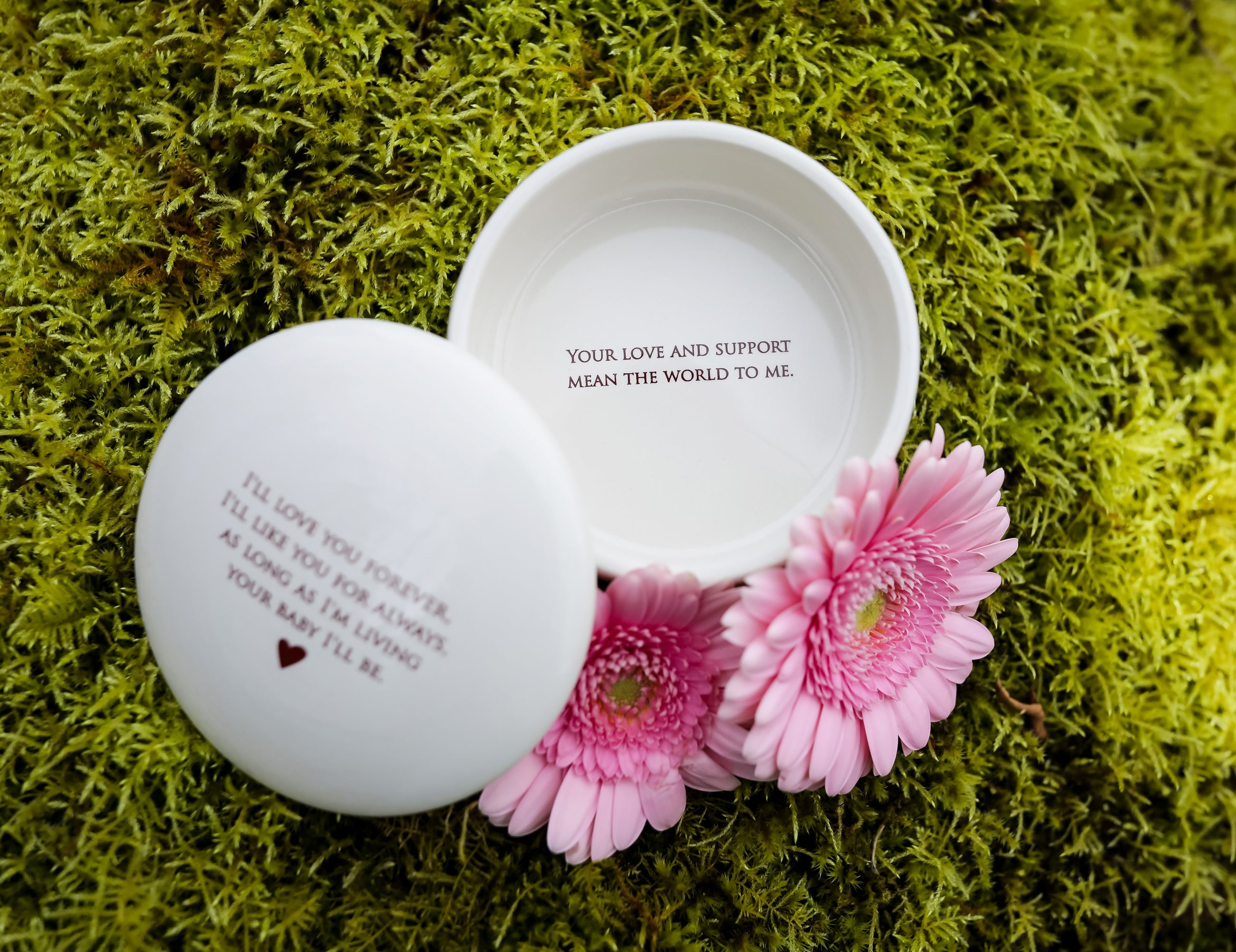 Round Ceramic Box, As Long as I'm Living Your Baby I'll Be