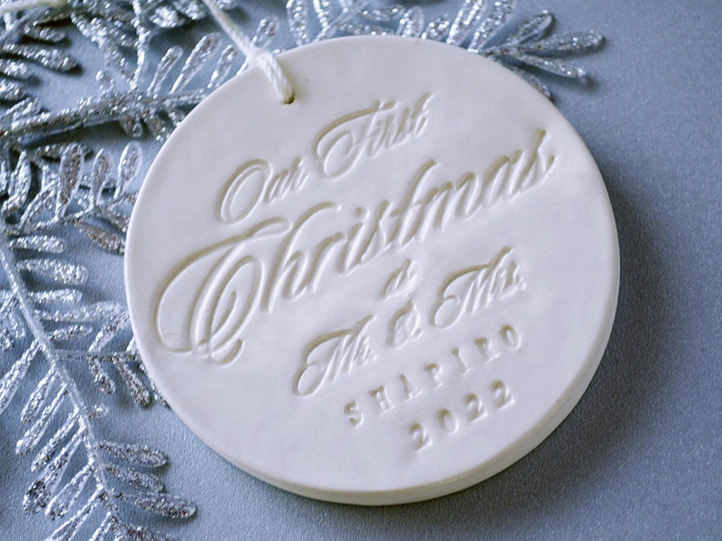 Personalized Our First Christmas as Mr. & Mrs. Ornament