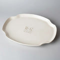 Personalized Ceramic Platter, Initials & Established Date, 16 x 11 Inch, Handmade