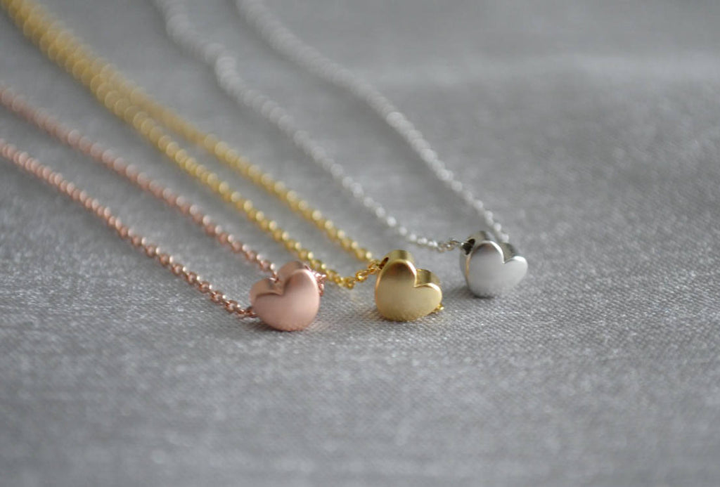 Heart Necklace - In Gold, Silver, or Rose Gold