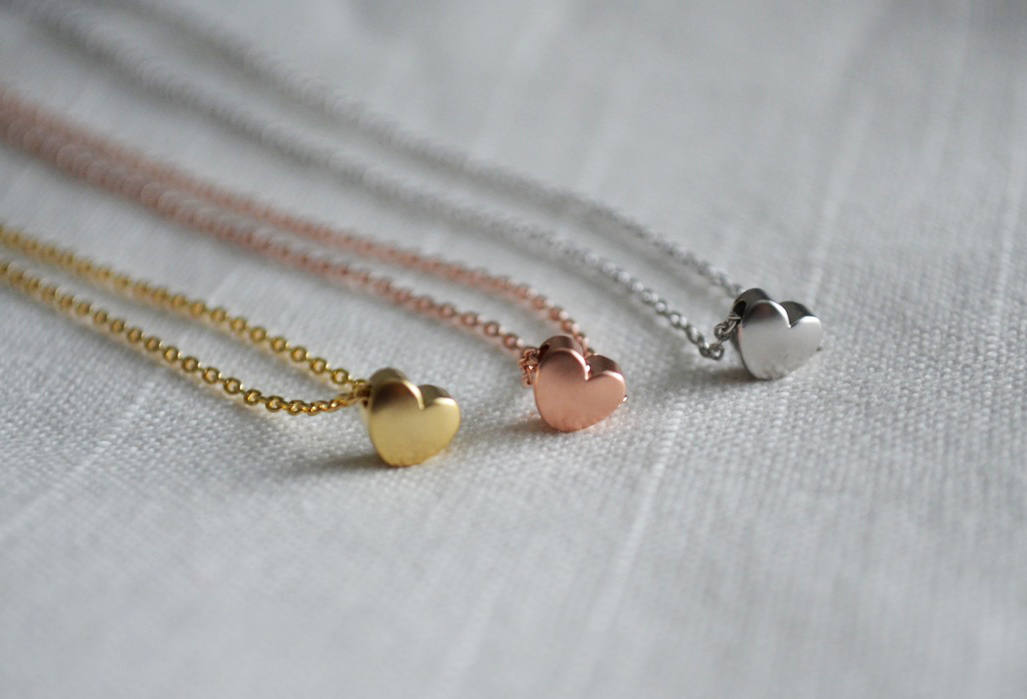 Heart Necklace - In Gold, Silver, or Rose Gold