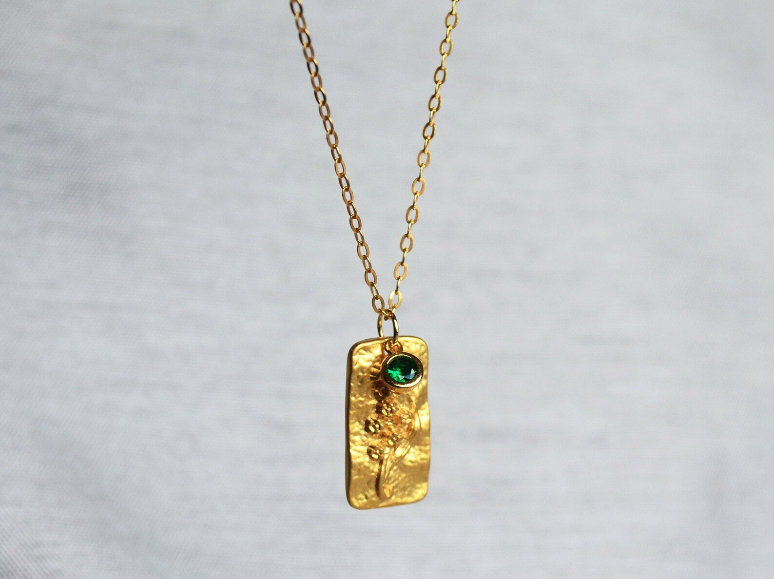 Birth Month Flower Necklace, Birthstone Stone Necklace, Mom Necklace, Personalized Necklace, Push Present, Initial Necklace