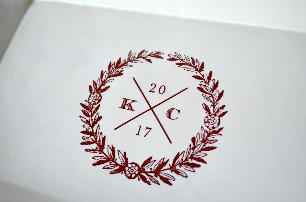 Wedding Gift - With Custom Logo - Personalized Rectangular Platter