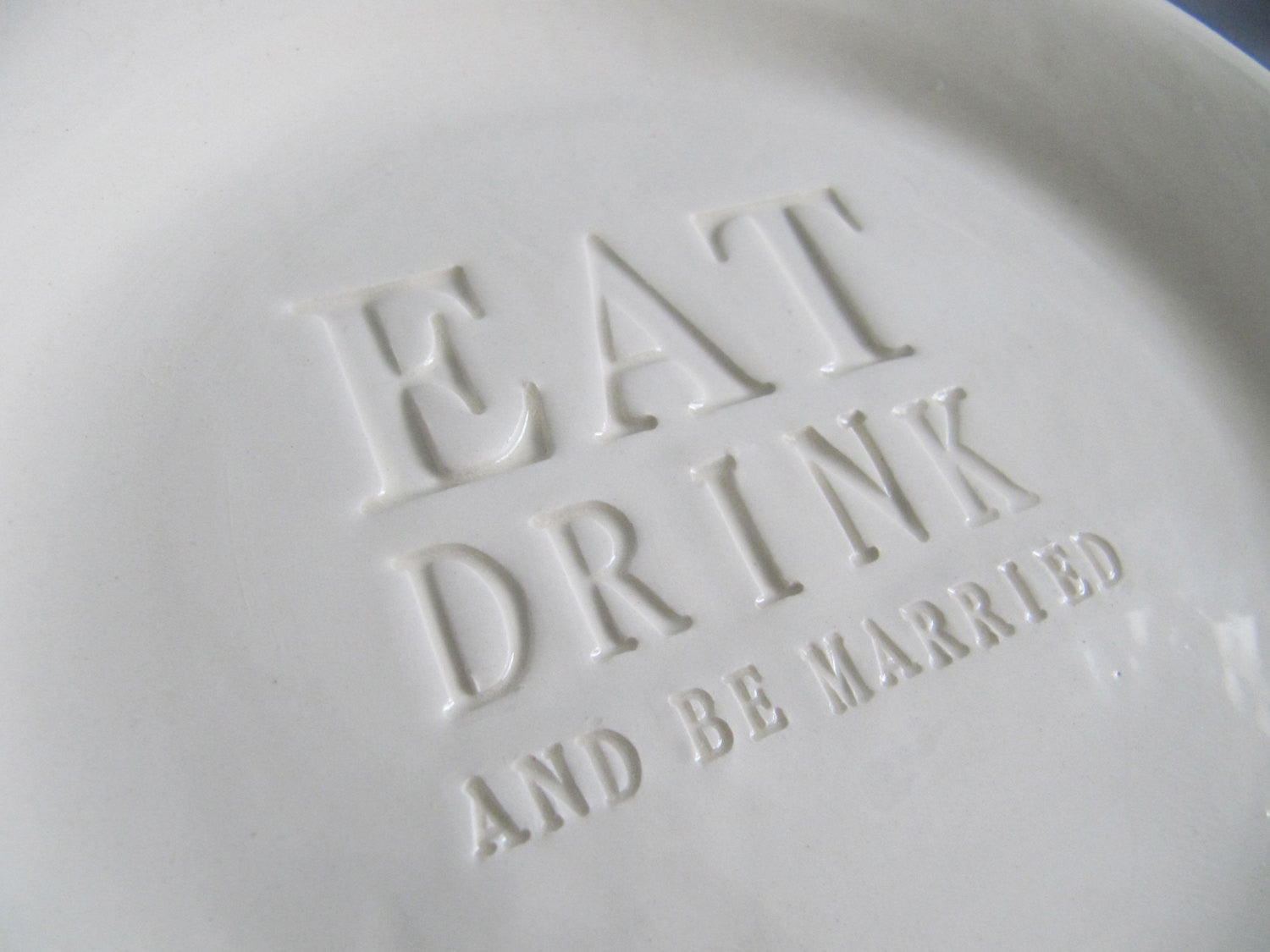 Eat, Drink and Be Married - Wedding Cake Plate or Wedding Gift