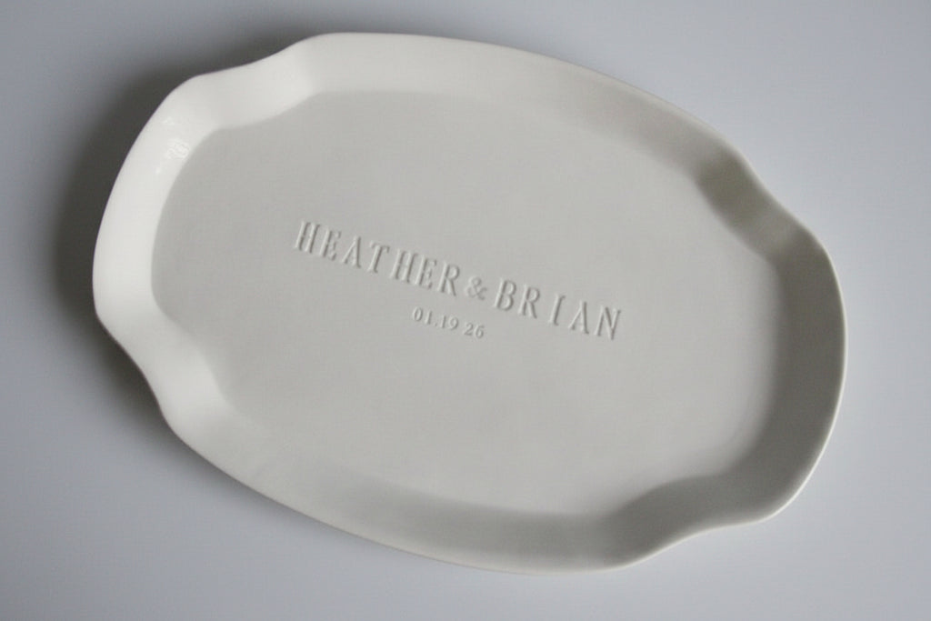 Wedding Platter (Large) - Personalized with Names - Alternative Signature Guestbook