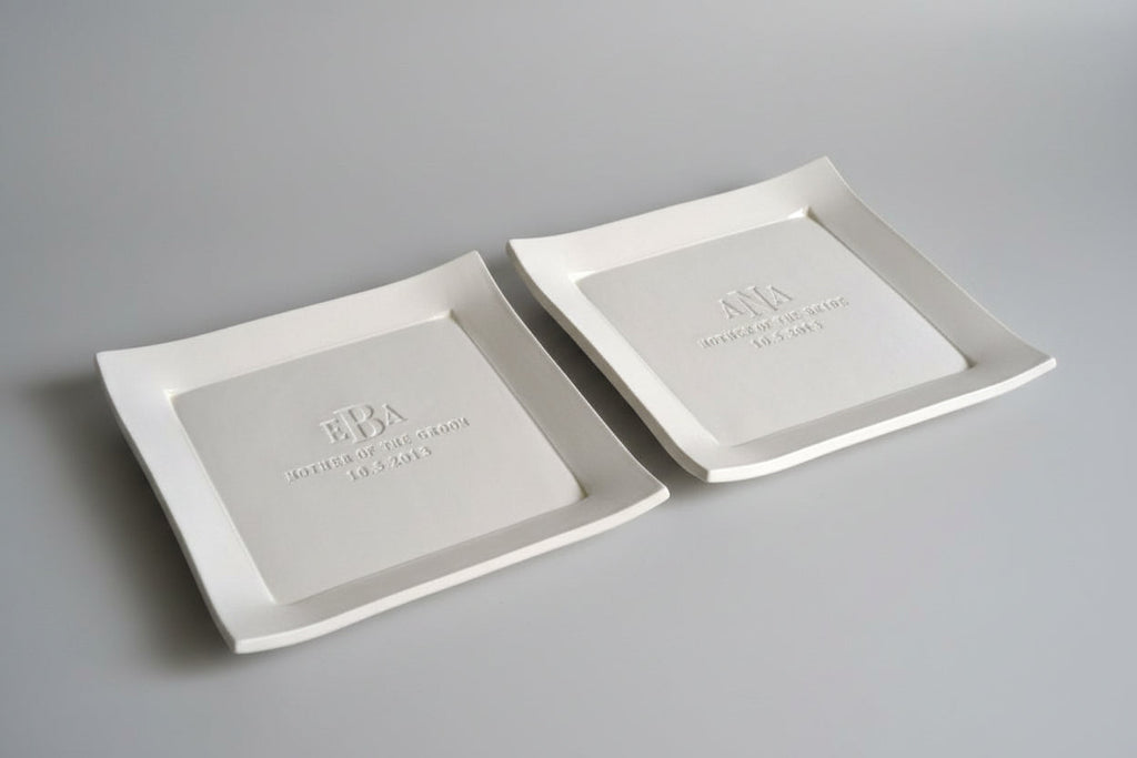 Parent Wedding Gift - Set of Personalized Platters - Mother of the Bride Gift and Mother of the Groom Wedding Gift