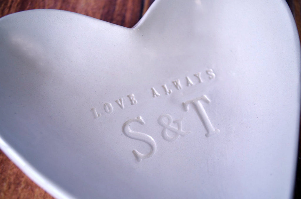 Love Always Heart Bowls - Personalized with Initials