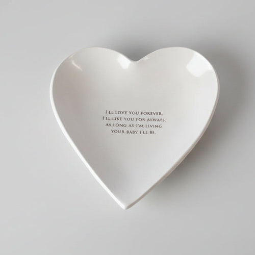 As Long as I'm Living Your Baby I'll Be - Large Heart Bowl - READY TO SHIP
