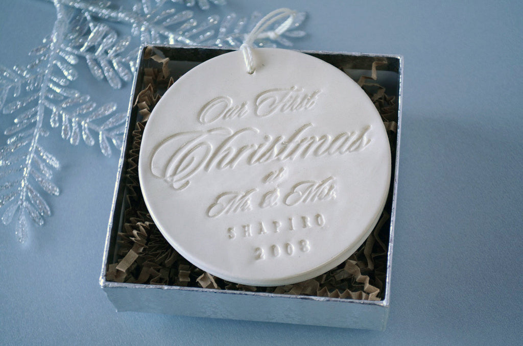 Personalized Our First Christmas as Mr. & Mrs. Ornament