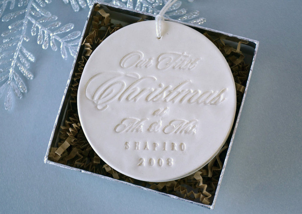 Personalized Our First Christmas as Mr. & Mrs. Ornament