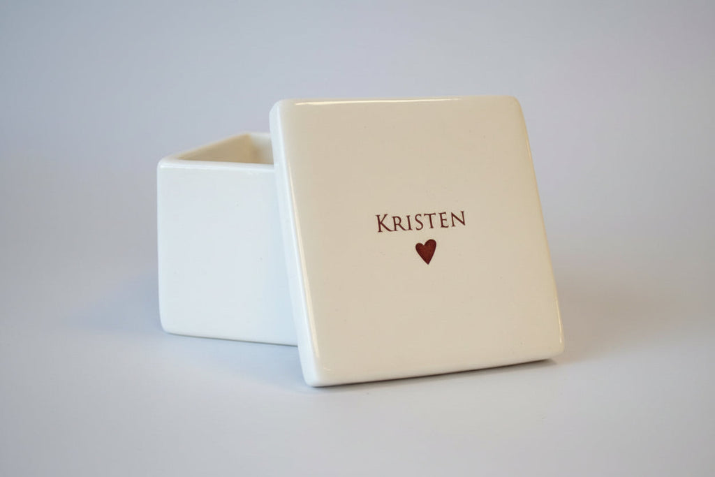 Unique Flower Girl Gift - Deep Square Keepsake Box