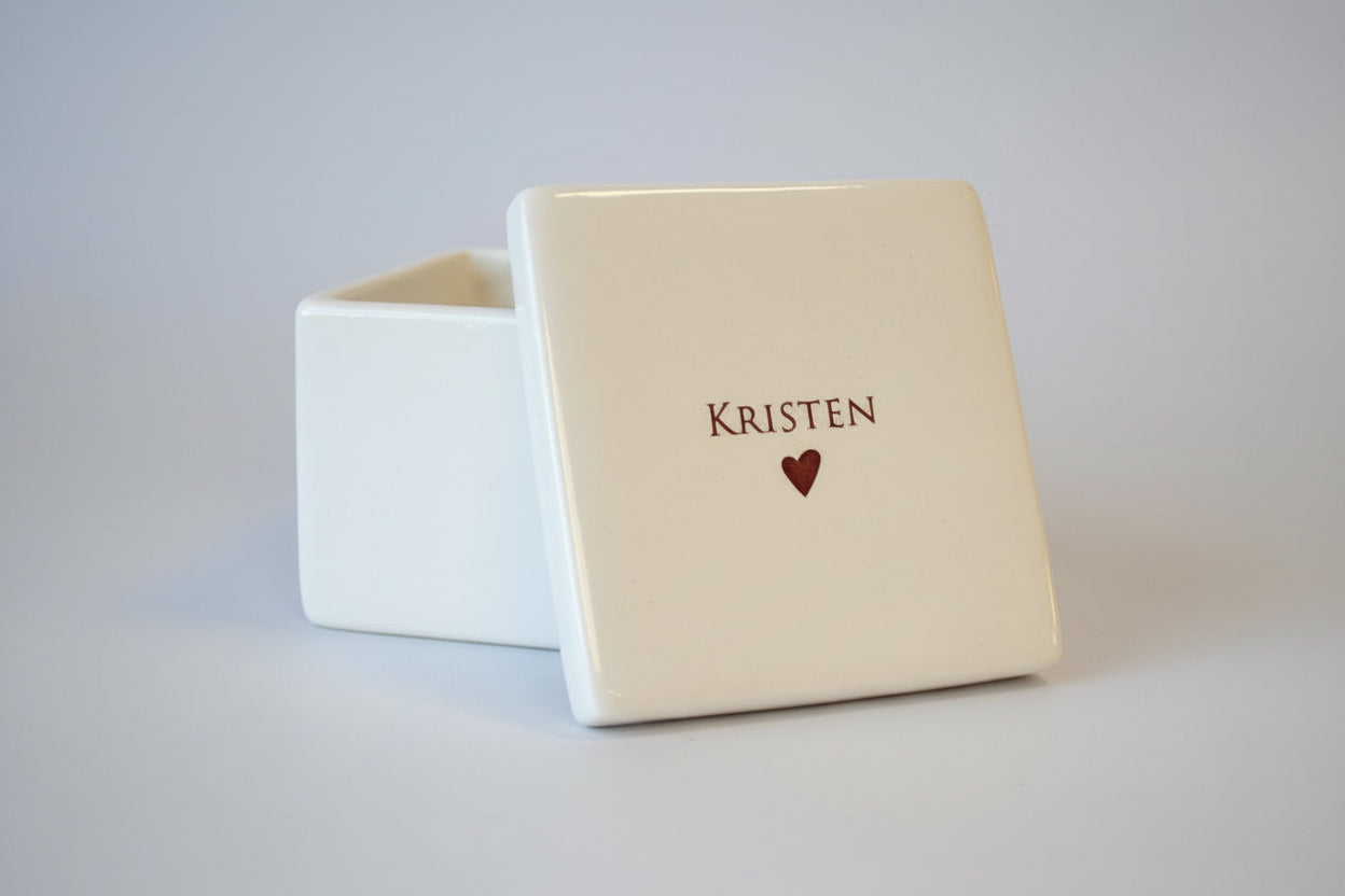 Unique Flower Girl Gift - Deep Square Keepsake Box