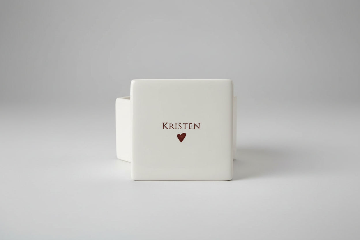 Unique Flower Girl Gift - Deep Square Keepsake Box