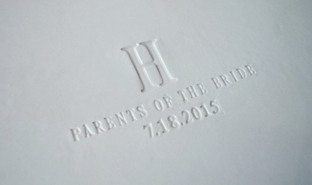 Serving Platter | Custom | Parent Wedding Gift | Personalized Text, Initial and Date