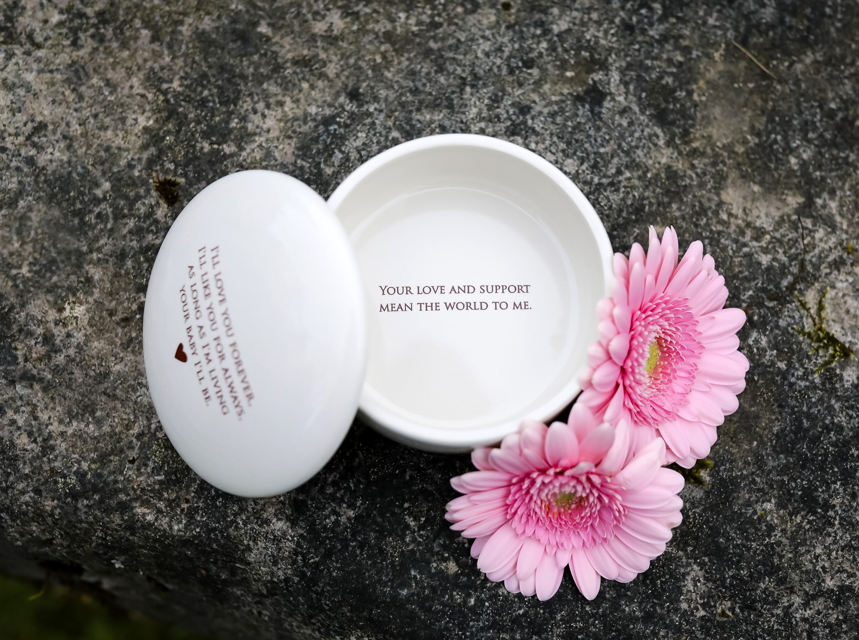 Round Ceramic Box, As Long as I'm Living Your Baby I'll Be