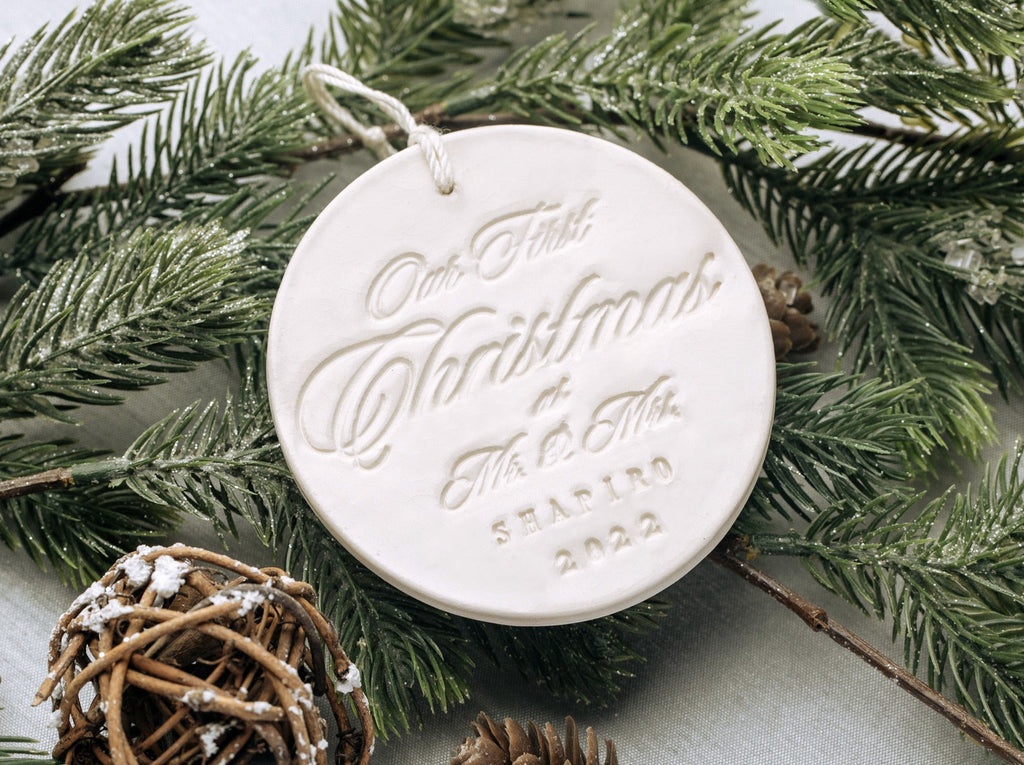 Personalized Our First Christmas as Mr. & Mrs. Ornament