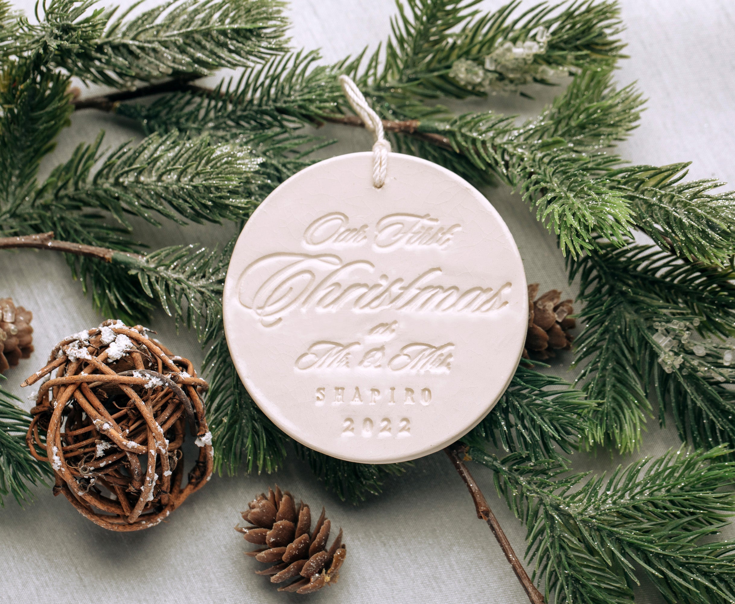 Personalized Our First Christmas as Mr. & Mrs. Ornament