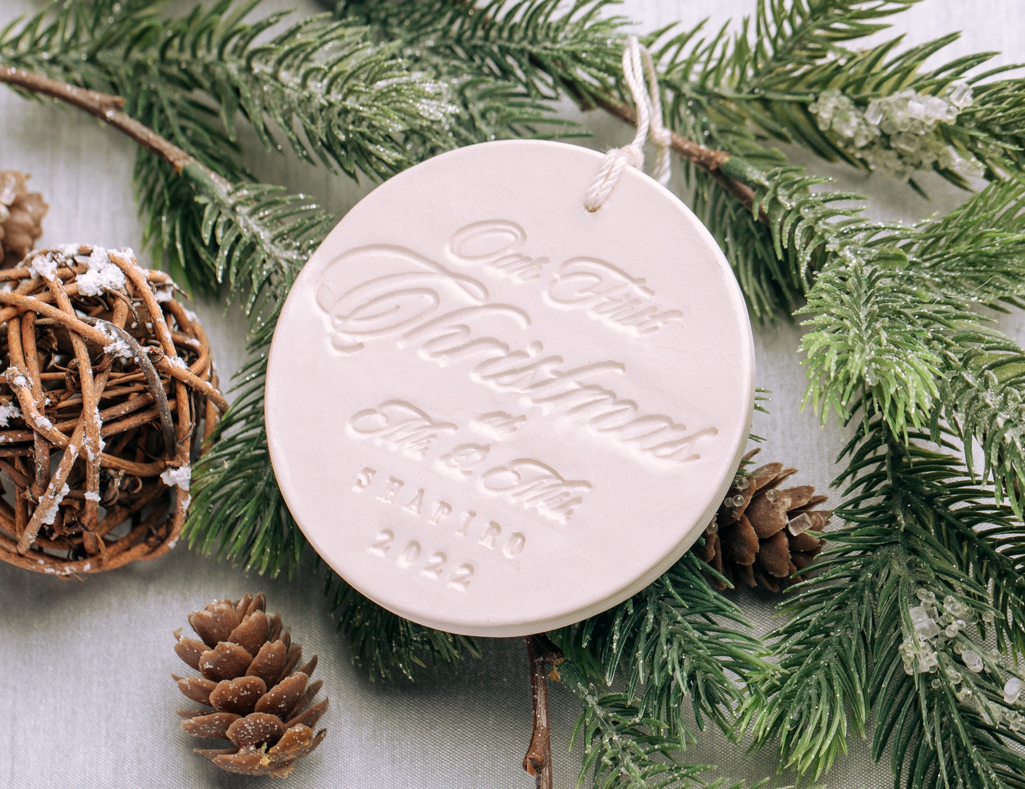 Personalized Our First Christmas as Mr. & Mrs. Ornament